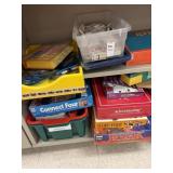 Lot of misc board games and activities