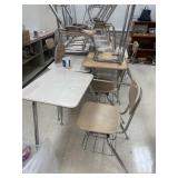 Lot of 14 School Desks with Attached Chairs
