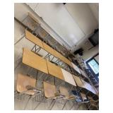 Lot of 18 School Desks with Attached Chair
