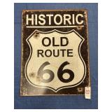 Historic Old Route 66 Tin Sign *Repro*