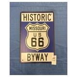 Historic Missouri US 66 Byway Tin Sign *Repro*