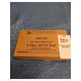 New box of 20 Federal 5.56 55 gr. ammo