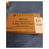 New box of 20 Federal 5.56 55 gr. ammo