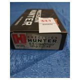 New box of 20 Hornady 6.5 Creedmore 143 gr. ammo