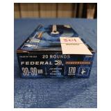 New box of 20 Federal 30-30 170 gr. ammo