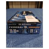 New box of 20 Federal 30-30 170 gr. ammo