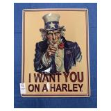 Harley Davidson Uncle Sam Tin Sign