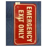 Emergency Exit Only Sign