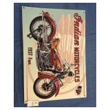 Indian Motorcycles 1937 Four Tin Sign *Repro*