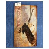 Remington Trade Mark Bald Eagle Wooden Sign