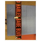 Harley Babe Blvd Tin Sign