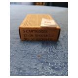 Box of 5 rounds Win. military 12 ga. 00 buck