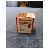 Sealed box of 100 Hornady 22 cal 60 gr reloading