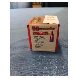 Sealed box of 100 Hornady 22 cal 60 gr reloading