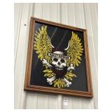 Harley Davidson Skull Framed Poster