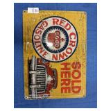 Red Crown Gasoline Tin Sign *REPRO*