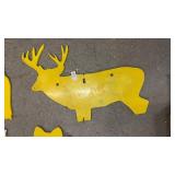 Yellow Deer Steel Shooting Target