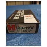 New box of 20 Hornady 6.5 Creedmore 143 gr. ammo