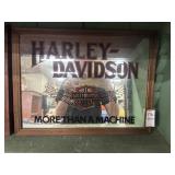 Harley Davidson Framed Bar Mirror