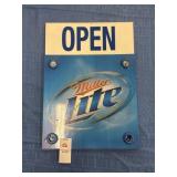 Miller Lite Open and Thank You Reversible Sign