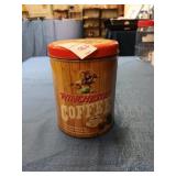 Empty Winchester coffee tin