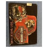 Harley Davidson Dogs Understand Tin Sign
