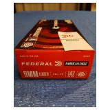 New box of 50 Federal 9mm 147 gr. ammo