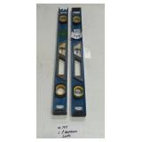 Two 2-Foot Aluminum Levels