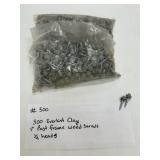 1 in Clay screws with 1/4 head
