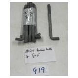 Nine Anchor Bolts, 1/2" x 6"