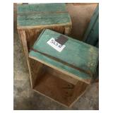2 Wood Boxes 6 x 19 x 10 1/2