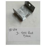 Three 4x4 Post Bases