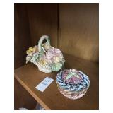 Vintage Capodimonte Decor - Trinket Box and