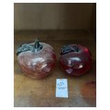 Glass Apple Paperweights
