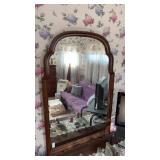 Cherry finish bedroom mirror 48x32inch