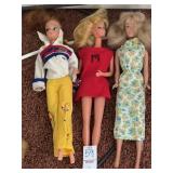 Lot of 3 Vintage Barbie Dolls