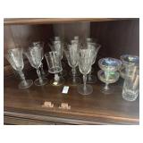 Shelf Lot of Assorted Wine/Cocktail Glasses