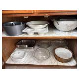 Lot of Assorted Baking Dishes, Colander and