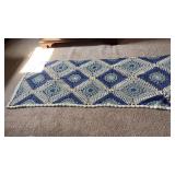 Handcrafted granny square afghan blanket