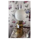 Antique French brass table lamp