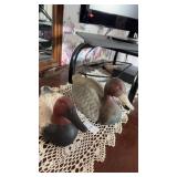 2 Ceramic Bird Decoys