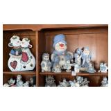 Lot of Snowman Figurines and 2 Snowglobes