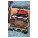 Three vintage Lionel O-gauge train cars (3)