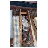 Vintage HO scale train tracks and train cars