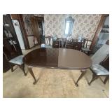 Ethan Allen Dining Table and 6 Chairs with 2
