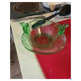 Fenton glass uranium birds dish