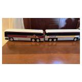 2 Schrock Toy Charter Buses