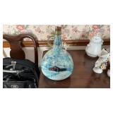 Hand Painted Folk Art Wine Jug