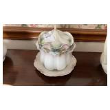 Royal Vienna Scalloped Lidded Ceramic Sugar Bowl