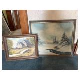 Two Framed Landscape Paintings Signed Barrister